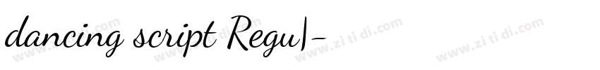 dancing script Regu|字体转换